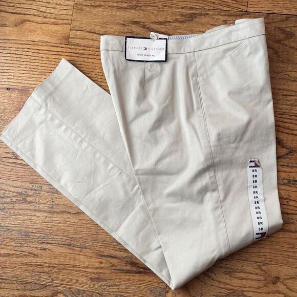 NWT Tommy Hilfiger Khaki Hipster Straight Leg Pants Size 8 R New With Tags - Picture 3 of 11